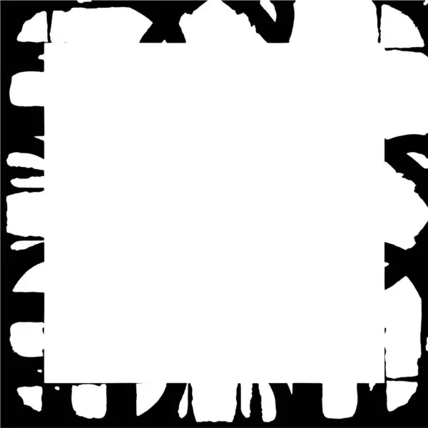 Grunge Schwarzweiß Randillustration Monochromer Hintergrund — Stockvektor