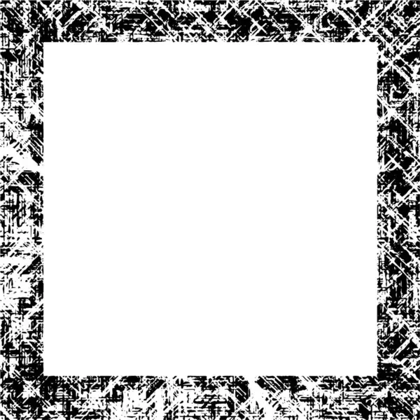 Grunge Black White Border Illustration Monochrome Background — Stock Vector