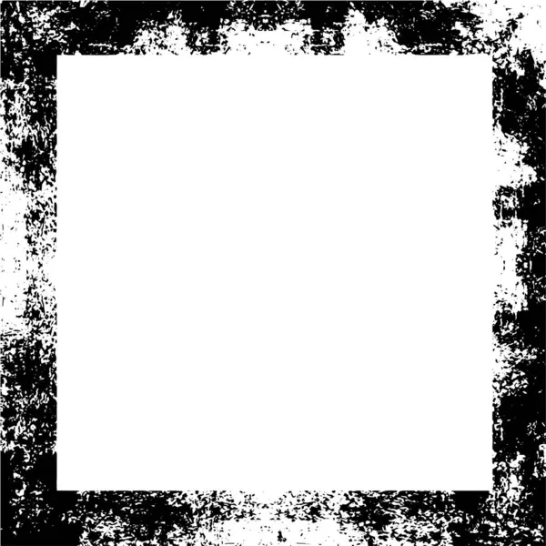 Grunge Ilustración Borde Blanco Negro Fondo Monocromo — Archivo Imágenes Vectoriales