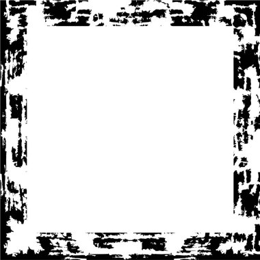 Beyaz arkaplanda soyut siyah çerçeve, metin için boşluk 