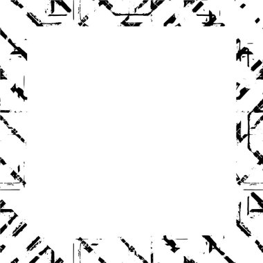 Beyaz arkaplanda soyut siyah çerçeve, metin için boşluk 