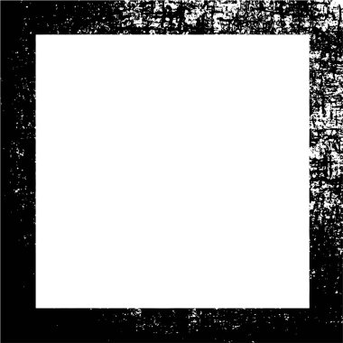 Beyaz arka planda siyah grunge kenarlık çerçevesi.
