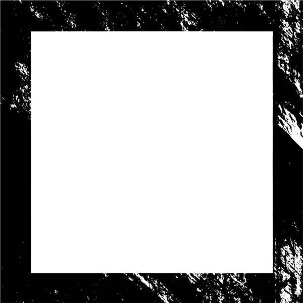 Abstrakcyjny Czarny Biały Szorstki Ramka Wektor Ilustracja — Wektor stockowy
