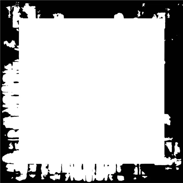 Abstract Design Grunge Zwart Frame Witte Achtergrond — Stockvector