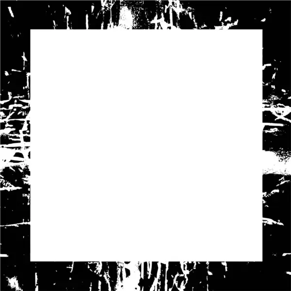 Abstrakt Design Grunge Svart Ram Vit Bakgrund — Stock vektor