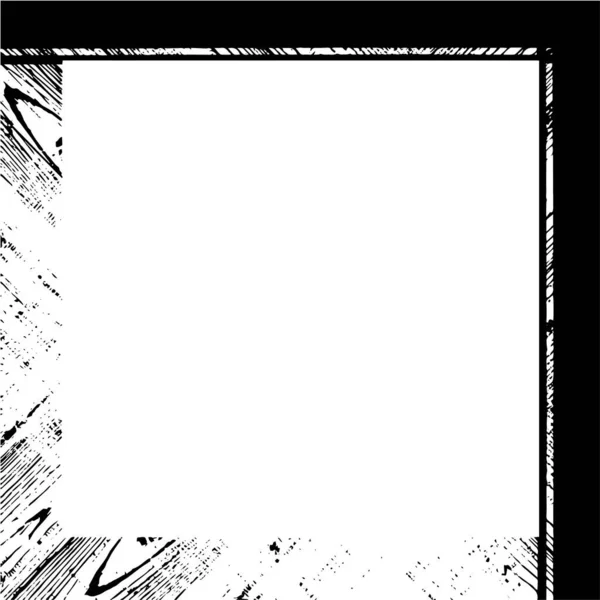 Abstract Design Grunge Zwart Frame Witte Achtergrond — Stockvector