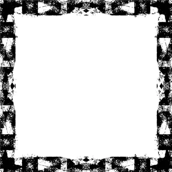Marco Negro Abstracto Sobre Fondo Blanco Espacio Para Texto — Archivo Imágenes Vectoriales