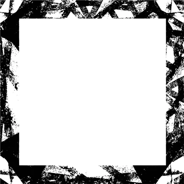 Black Grunge Border Frame White Background — Stock Vector