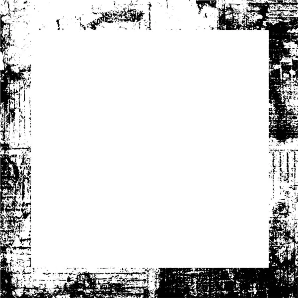 Black Grunge Border Frame White Background — Stock Vector