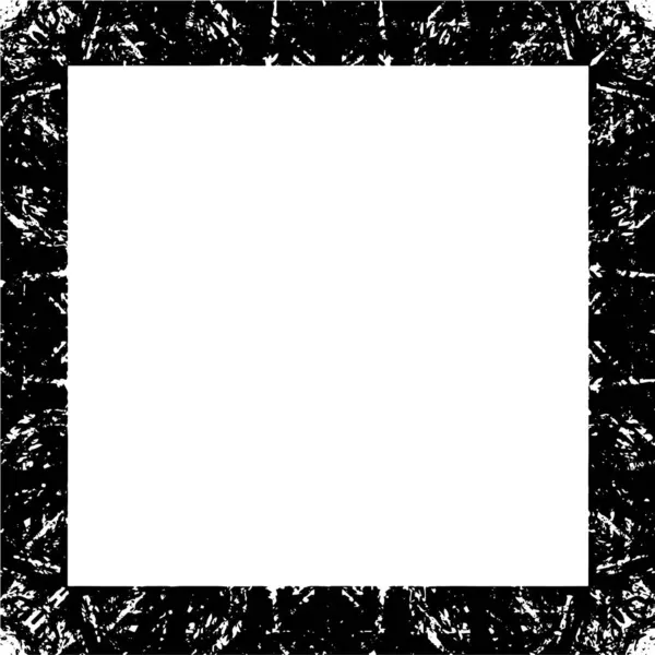 Schwarzer Grunge Randrahmen Auf Weißem Hintergrund — Stockvektor