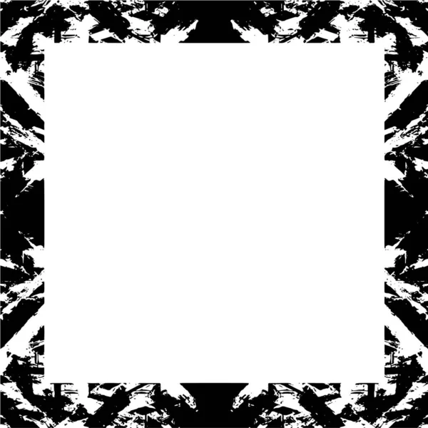 Schwarzer Mosaikrahmen Auf Weißem Hintergrund — Stockvektor