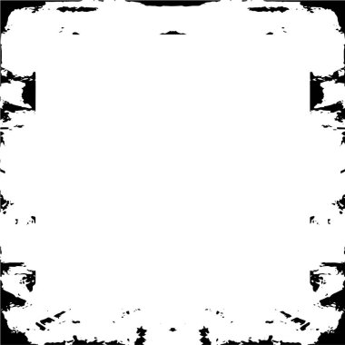 Siyah geometrik şekilli grunge çerçeve