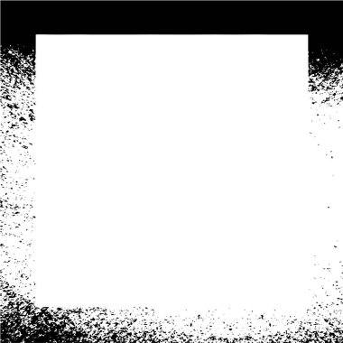 Siyah geometrik şekilli grunge çerçeve