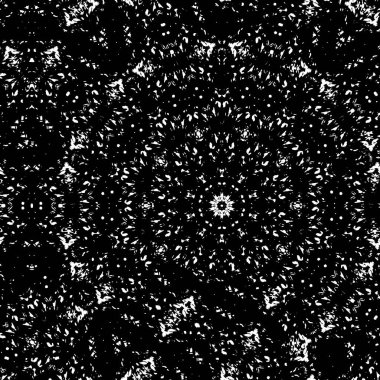 Grunge üst üste biniyor. Soyut siyah-beyaz vektör arkaplanı. Çatlaklarda, noktalarda, noktalarda kirli desenli tek renkli vintage yüzey.