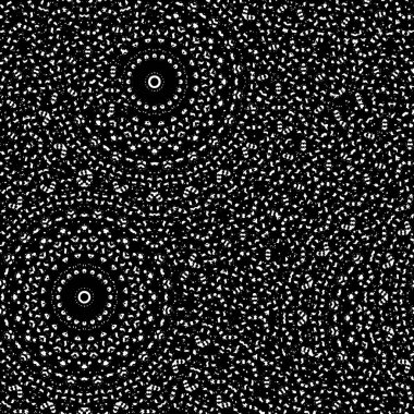 Vektör kusursuz desen. Çemberlerin soyut arkaplan dokusu. siyah ve beyaz.