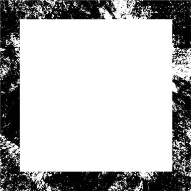 Vektör grunge çerçevesi. Siyah beyaz arkaplan.