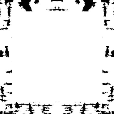 Kartpostallar için grunge çerçeve, paket. Tek renkli tasarım. vektör illüstrasyonu