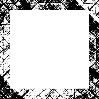 Vektör grunge çerçevesi. Siyah beyaz arkaplan.