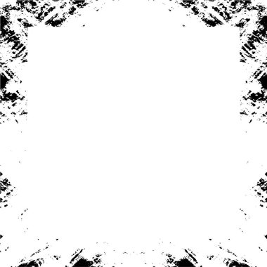 Sert siyah beyaz çerçeve. Grunge 'un geçmişi. Soyut doku etkisi. Vektör İllüstrasyonu.
