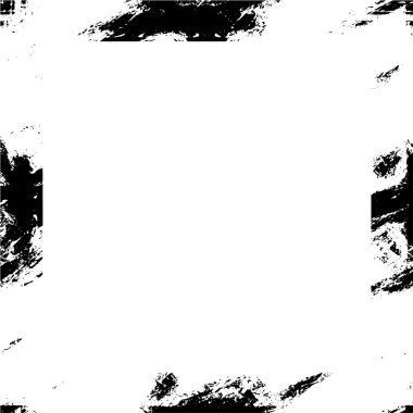 Sert siyah beyaz çerçeve. Grunge 'un geçmişi. Soyut doku etkisi. Vektör İllüstrasyonu.
