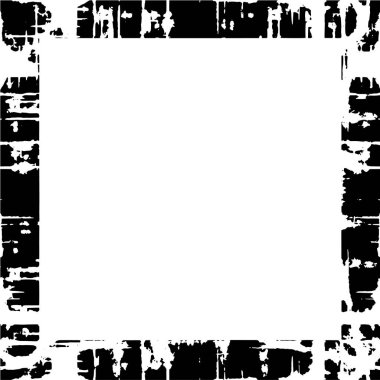 Sert siyah beyaz çerçeve. Grunge 'un geçmişi. Soyut doku etkisi. Vektör İllüstrasyonu.