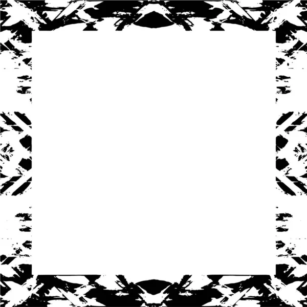 Cadru Grunge Forme Geometrice Negre — Vector de stoc