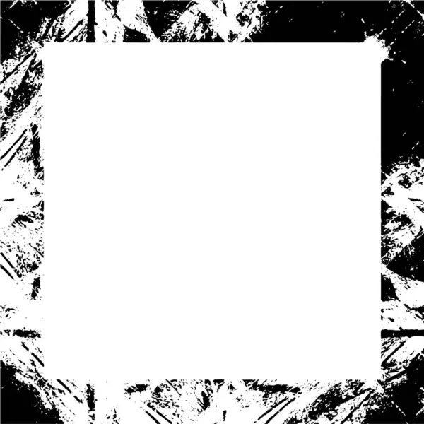 Cadre Grunge Avec Des Formes Géométriques Noires — Image vectorielle