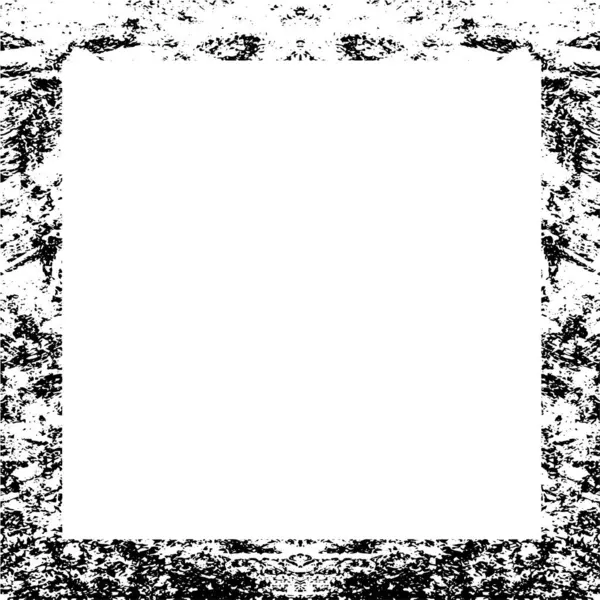 Cadre Grunge Avec Des Formes Géométriques Noires — Image vectorielle