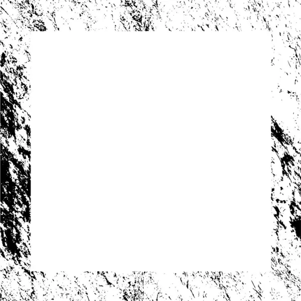 Abstract Black White Rough Frame Vector Illustration — Stock Vector