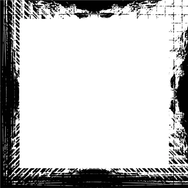 Vector Grunge Frame Zwart Witte Achtergrond — Stockvector