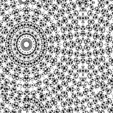 Soyut el çizimi siyah ve beyaz desenli kusursuz doku..