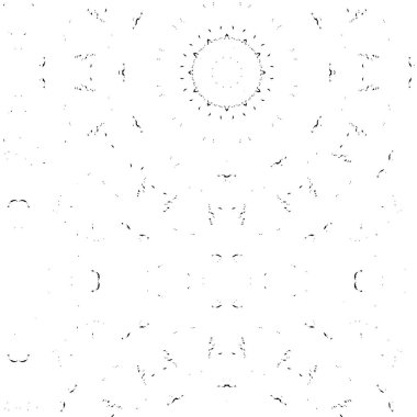 Soyut el çizimi siyah ve beyaz desenli kusursuz doku..