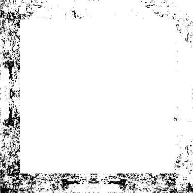 Beyaz arka planda siyah çerçeve. Grunge tarzında çerçevele. Vektör illüstrasyonu.