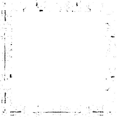 Beyaz arka planda siyah çerçeve. Grunge tarzında çerçevele. Vektör illüstrasyonu.