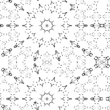 Kusursuz çiçek deseni. Siyah beyaz arka plan. monokrom vektör illüstrasyonu. 