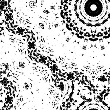 Grunge 'un geçmişi. Siyah beyaz dokular. Vektör illüstrasyonu.