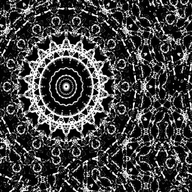 Kusursuz çiçek deseni. Siyah beyaz arka plan. monokrom vektör illüstrasyonu. 