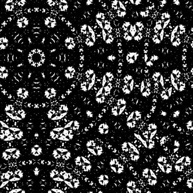 Kusursuz çiçek deseni. Siyah beyaz arka plan. monokrom vektör illüstrasyonu. 