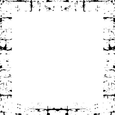 siyah ve beyaz tek renkli yıpranmış çerçeve 