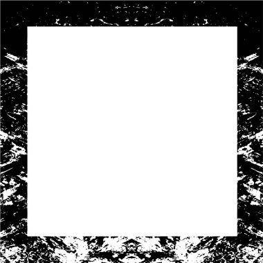 siyah ve beyaz tek renkli yıpranmış çerçeve 