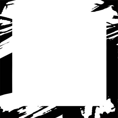 siyah ve beyaz tek renkli yıpranmış çerçeve 