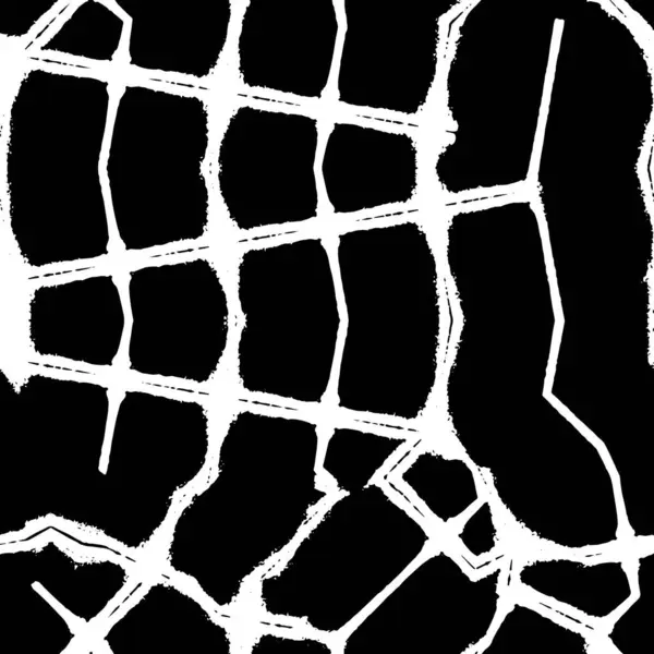 Nahtlose Textur Mit Abstrakten Handgezeichneten Schwarz Weiß Mustern — Stockvektor