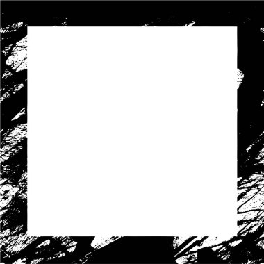 siyah ve beyaz tek renkli yıpranmış çerçeve 