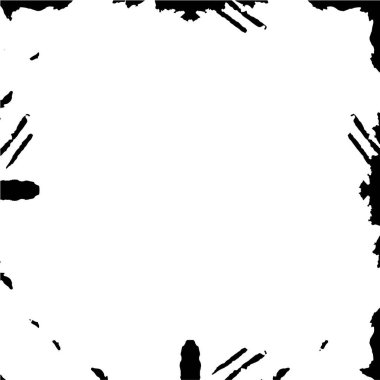 Beyaz arka planda siyah çerçeve. Grunge tarzında çerçevele. Vektör illüstrasyonu.