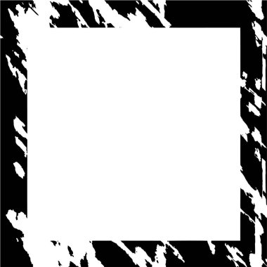Sert siyah beyaz çerçeve. Grunge 'un geçmişi. Soyut doku etkisi. Vektör İllüstrasyonu. 