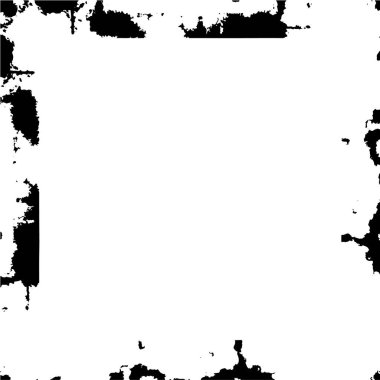 Sert siyah beyaz çerçeve. Grunge 'un geçmişi. Soyut doku etkisi. Vektör İllüstrasyonu. 