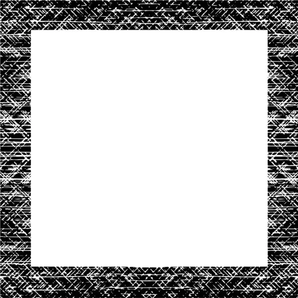 Rough Black White Frame Grunge Background Abstract Textured Effect Vector — Stock Vector