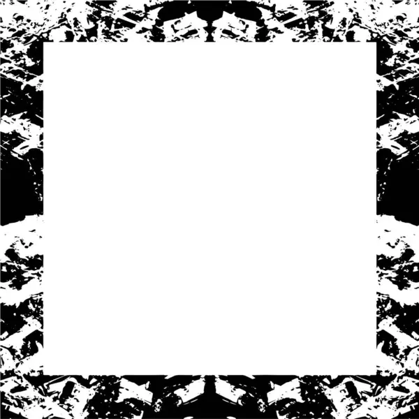Raue Schwarze Und Weiße Rahmen Grunge Hintergrund Abstrakter Strukturierter Effekt — Stockvektor