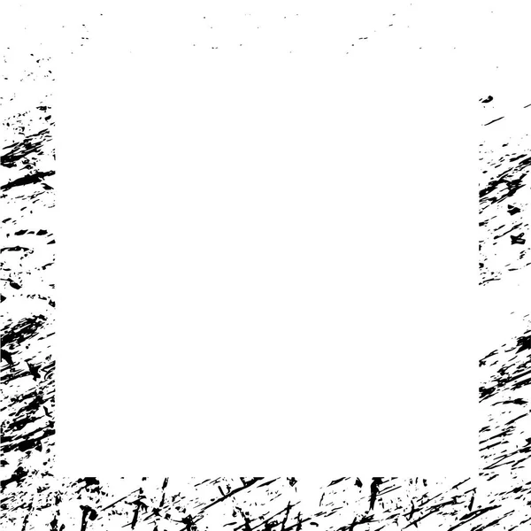 Black White Monochrome Old Frame Vintage Weathered Background — Stock Vector