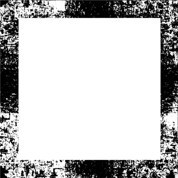 Черно Белая Монохромная Рамка Старинный Выветриваемый Фон — стоковый вектор